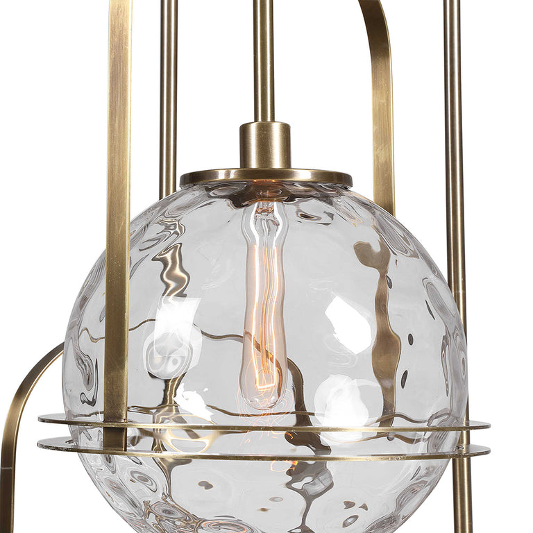 Mimas 3 Light Cluster Pendant Antique Brass - 21541