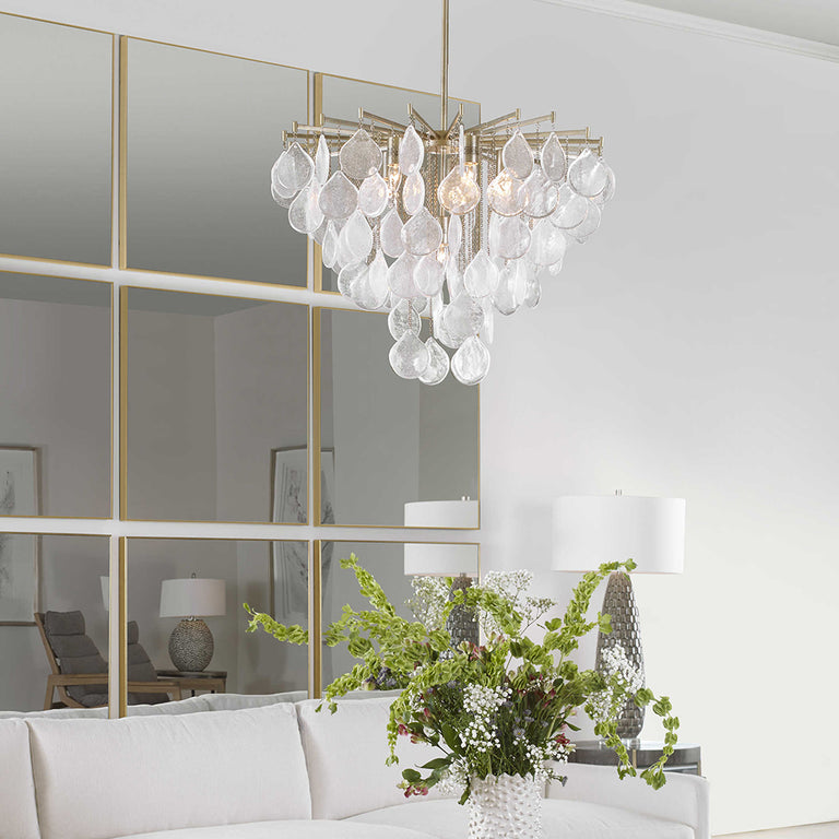 Goccia 6 Light Pendant Antique Bright Silver - 21544