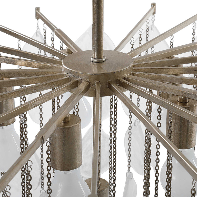 Goccia 6 Light Pendant Antique Bright Silver - 21544