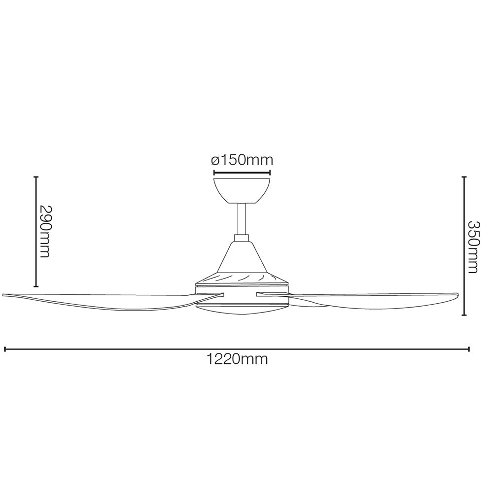Vector III 48" AC Ceiling Fan Black - 21546/06