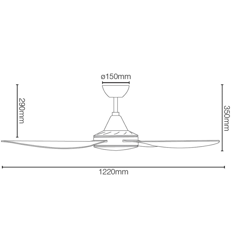 Vector III 48" AC Ceiling Fan Black - 21546/06