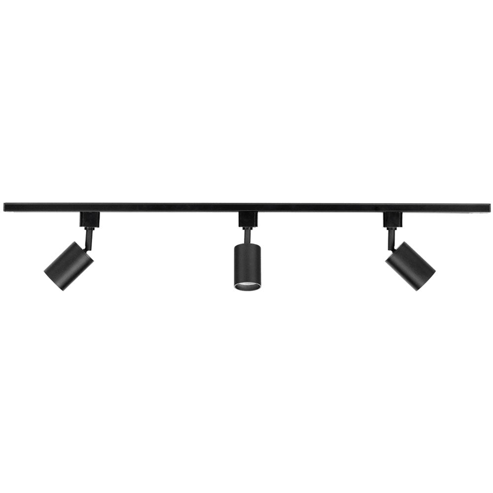 Naj Single Circuit 7W LED 3 Light Track Light Kit Black / Cool White - 21686/06