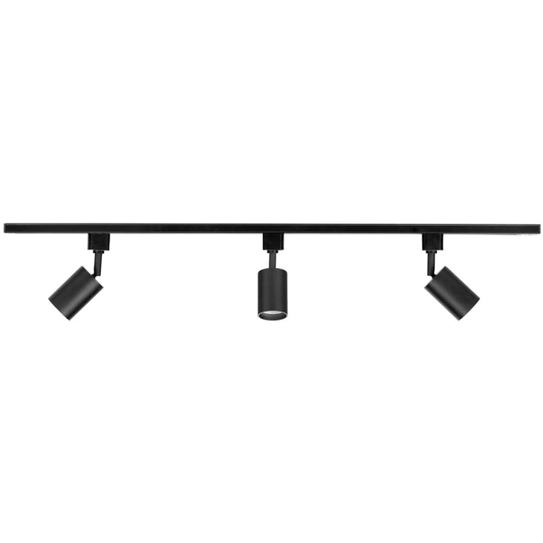 Naj Single Circuit 7W LED 3 Light Track Light Kit Black / Cool White - 21686/06