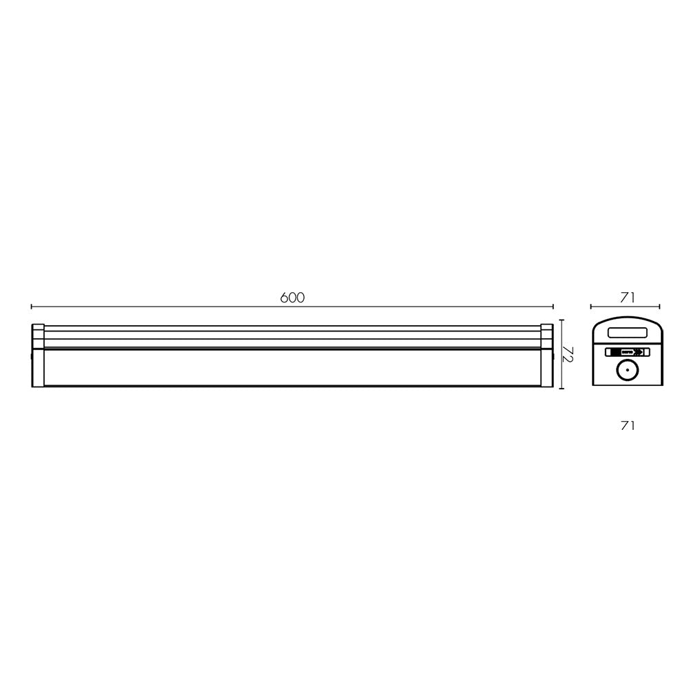 Duncan Dual 10W / 20W LED 600mm Batten White / Tri-Colour - 21792/05
