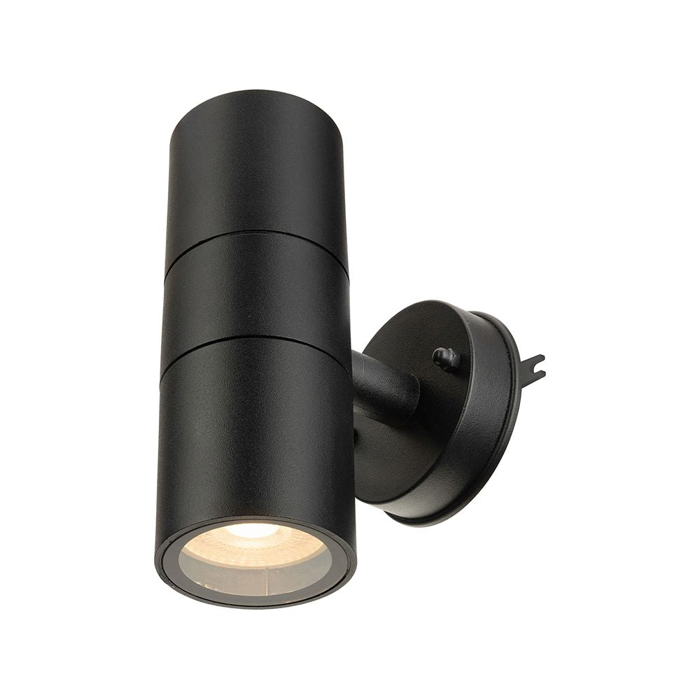 Tate 2 x 4W LED DIY Polycarbonate Up/Down Wall Light Black / Warm White - 21818/06