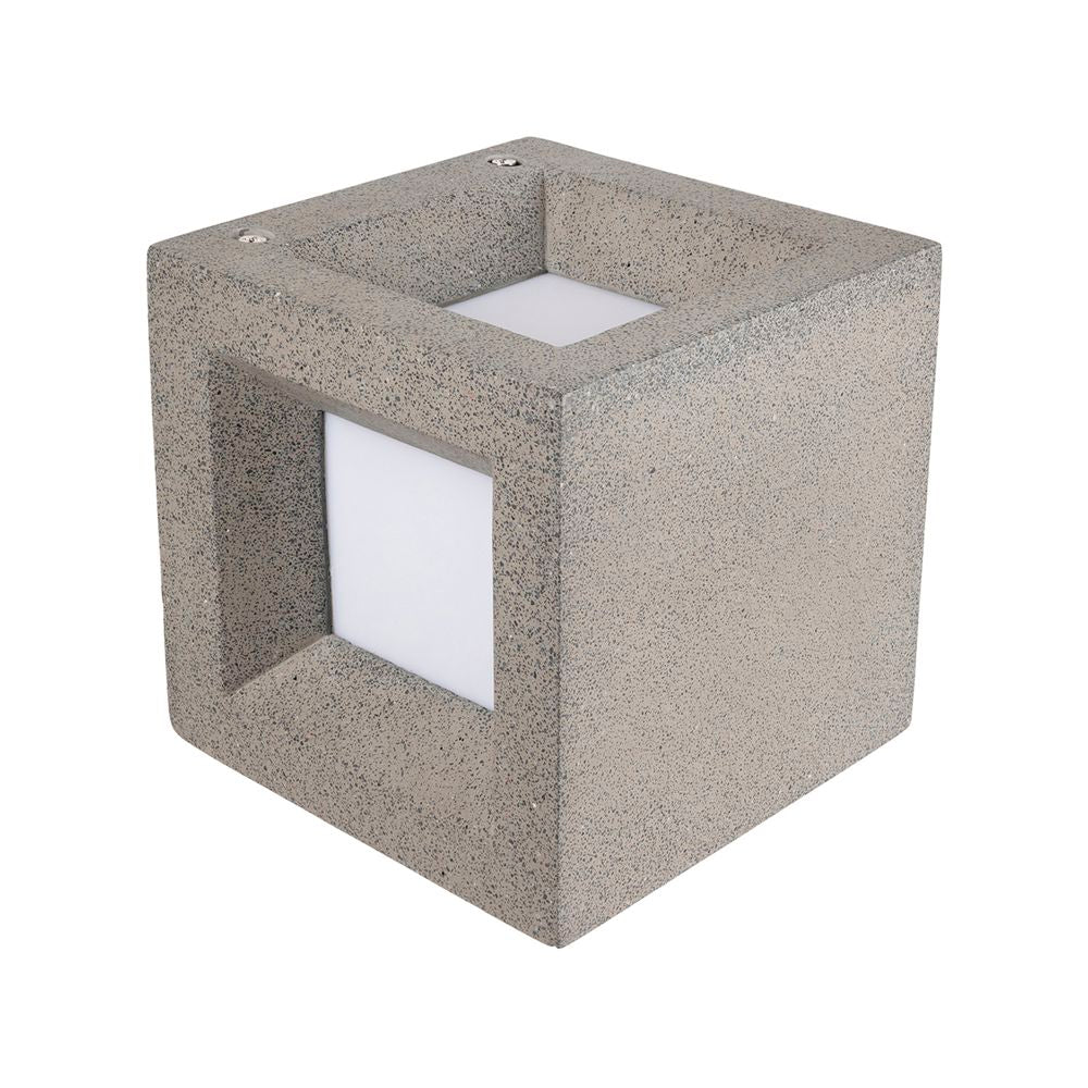 Sarno Concrete Terrazzo Cube Wall Light IP65 - 21828/08
