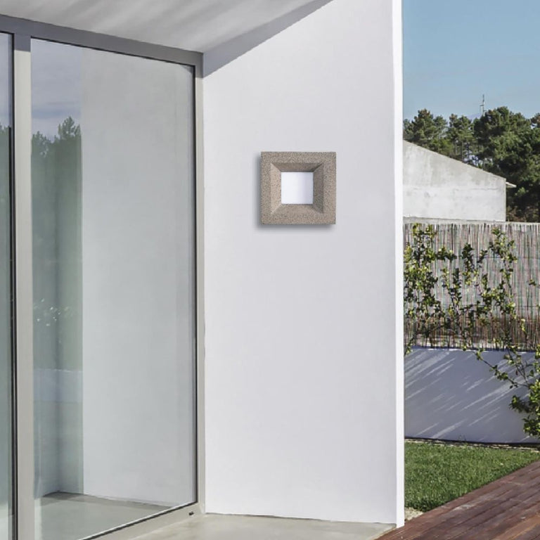 Sarno Concrete Terrazzo Cube Wall Light IP65 - 21828/08
