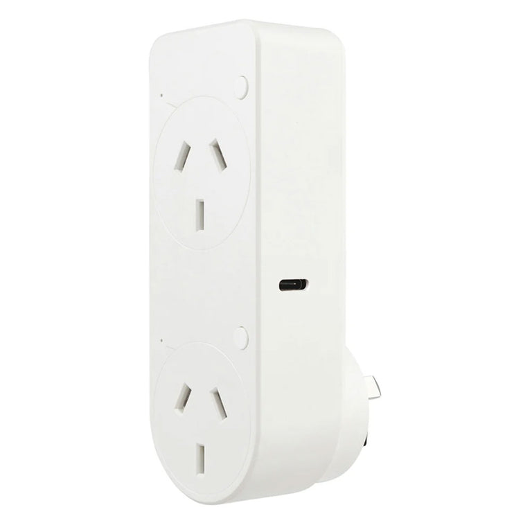 Smart Cannes Wi-Fi Double Plug with USB-A and USB-C Chargers - 21883/05