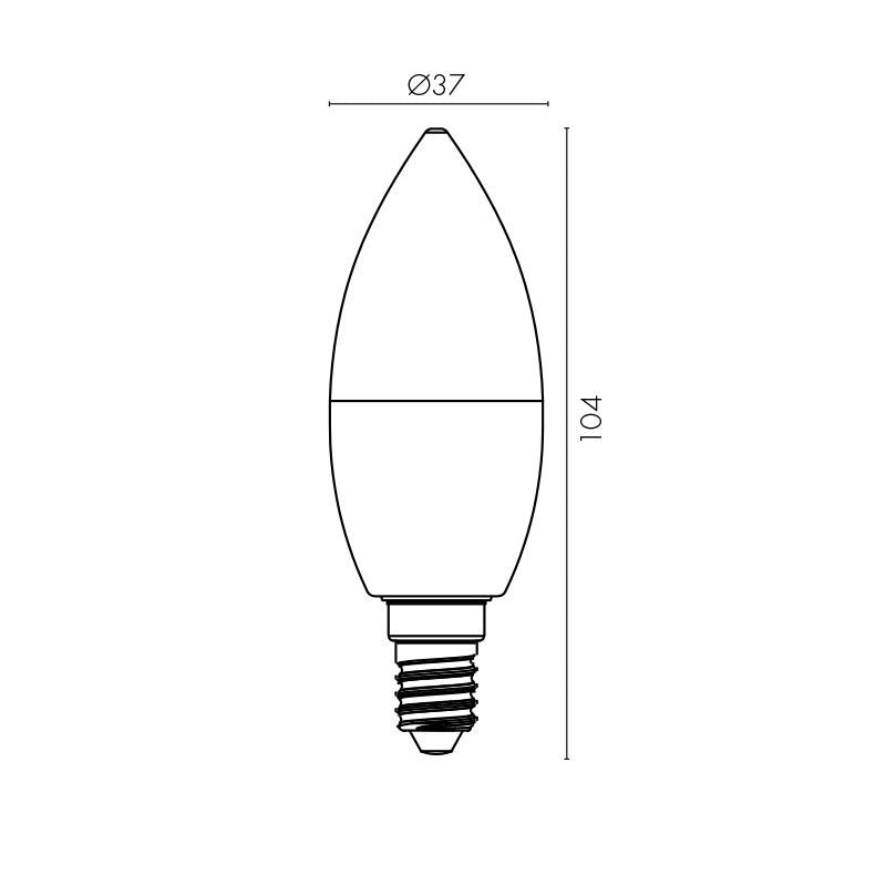 Smart Wi-Fi 4.5W E14 LED Candle RGB and CCT Biorhythm Globe - 21892
