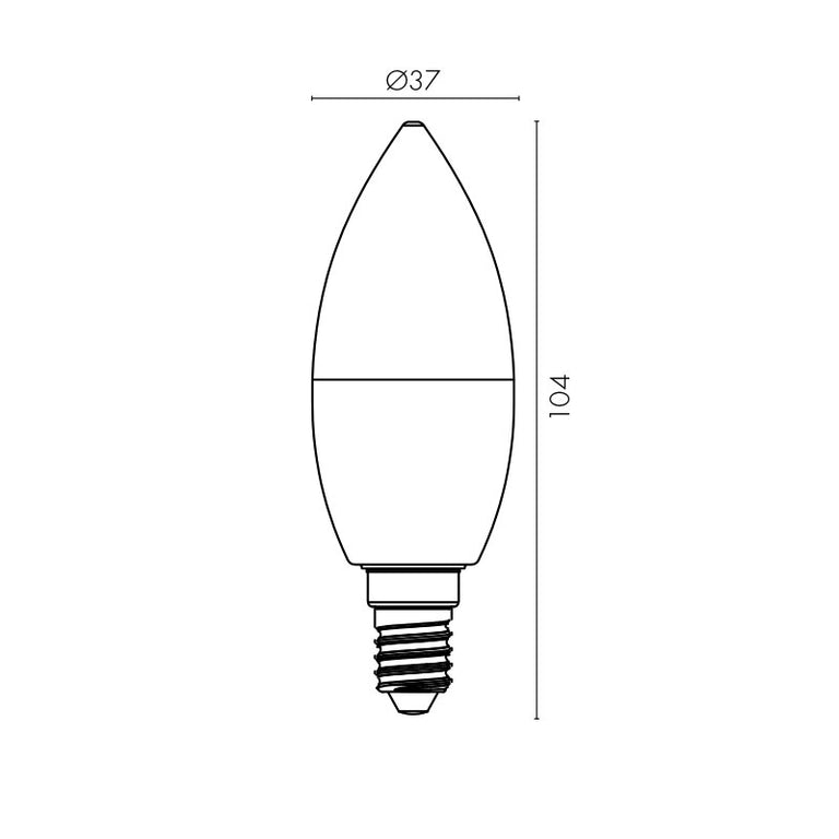 Smart Wi-Fi 4.5W E14 LED Candle RGB and CCT Biorhythm Globe - 21892