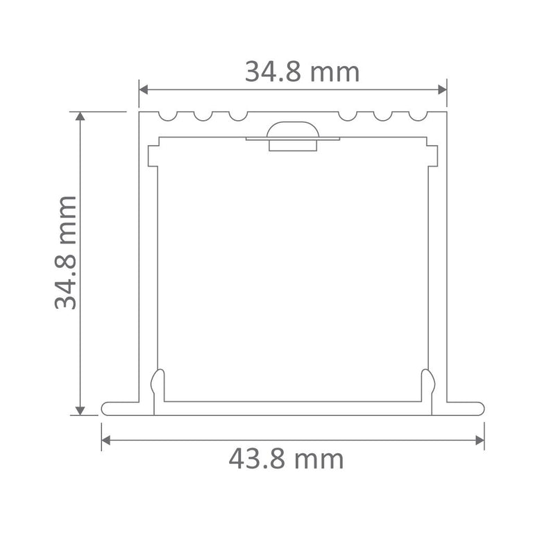 Omega 1 Metre Recessed LED Profile White - 22075