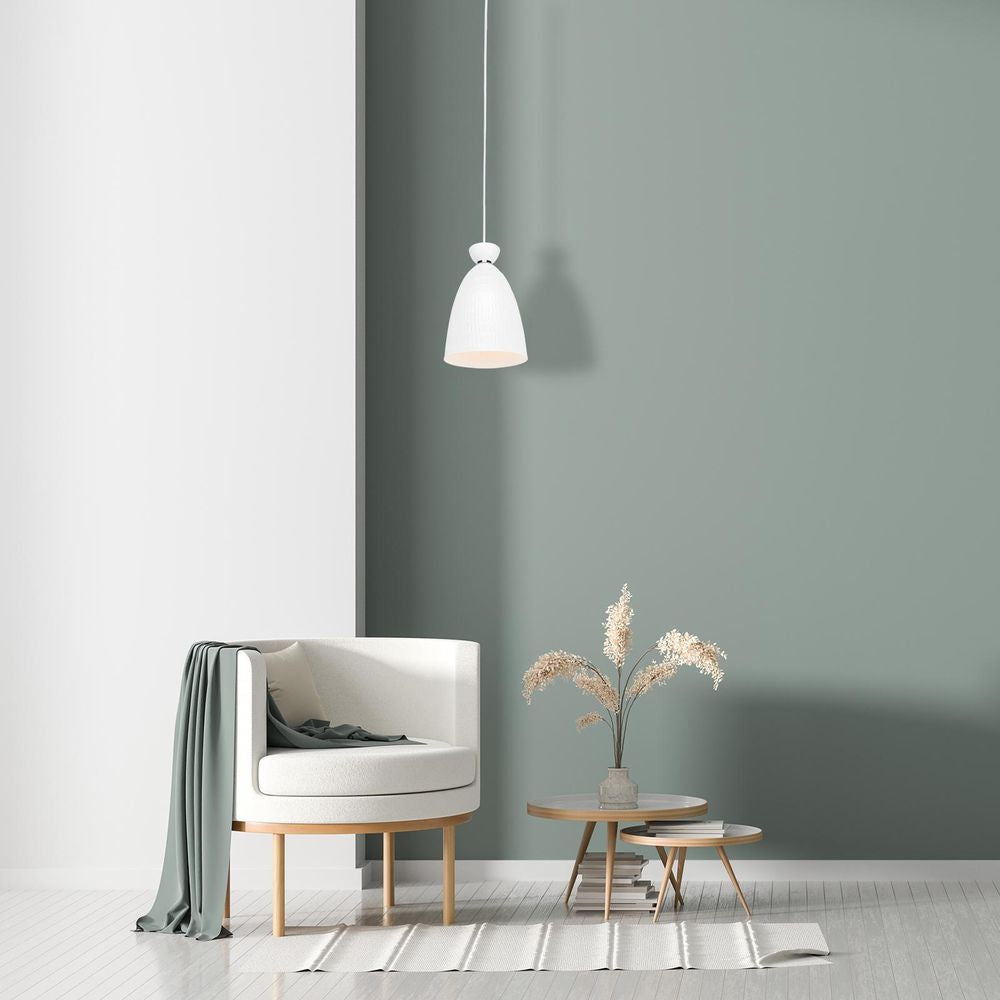 Minca DIY 16cm Detailed Metal Pendant Light White - 22055/05