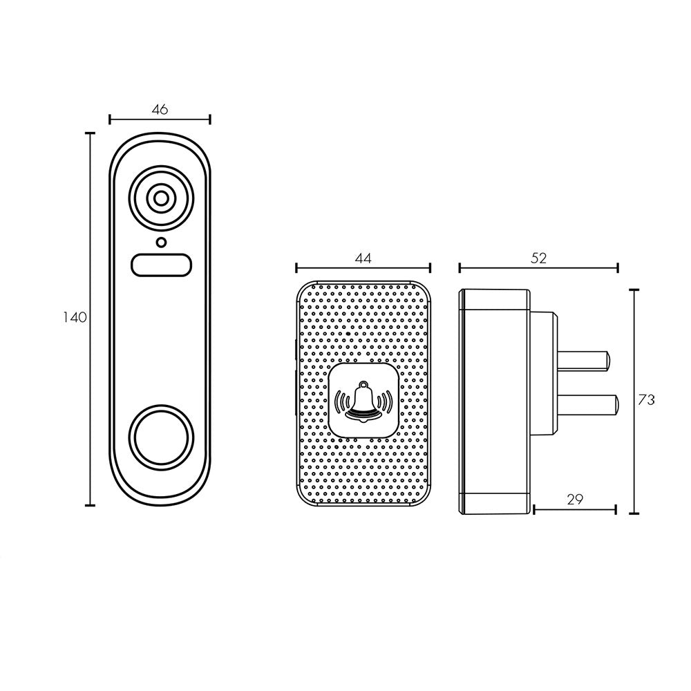 Smart Deacon Wi-Fi Video Doorbell and Chime - 22063/05