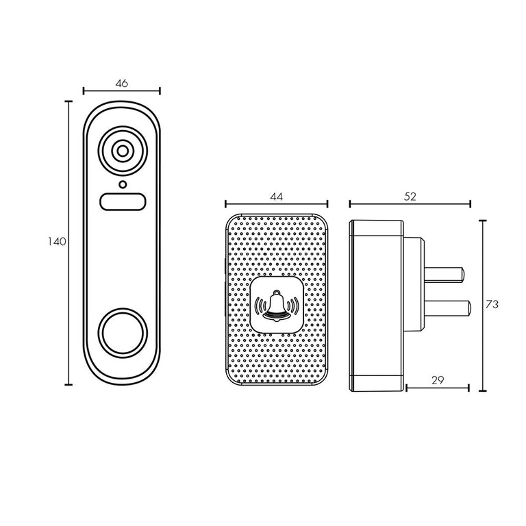 Smart Deacon Wi-Fi Video Doorbell and Chime - 22063/05