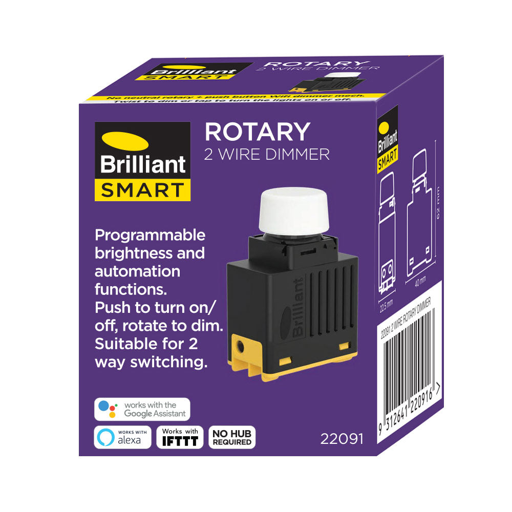 Rotary 2 Wire Smart Wifi Dimmer - 22091