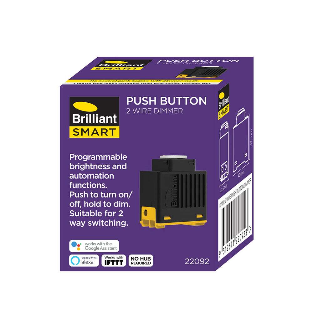 Push Button 2 Wire Smart Wifi Dimmer - 22092