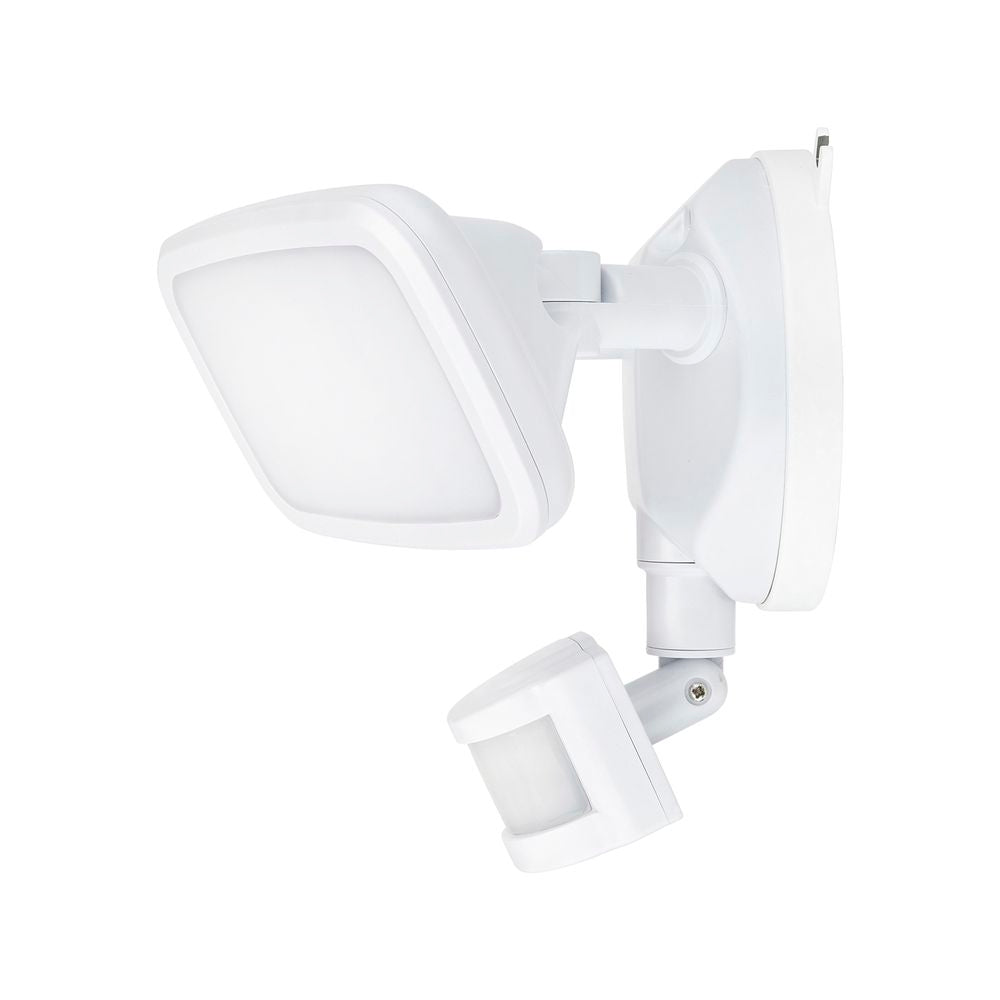 Kratos 20W LED DIY Twin Flood Light With Motion Sensor White / Cool White - 22096/05