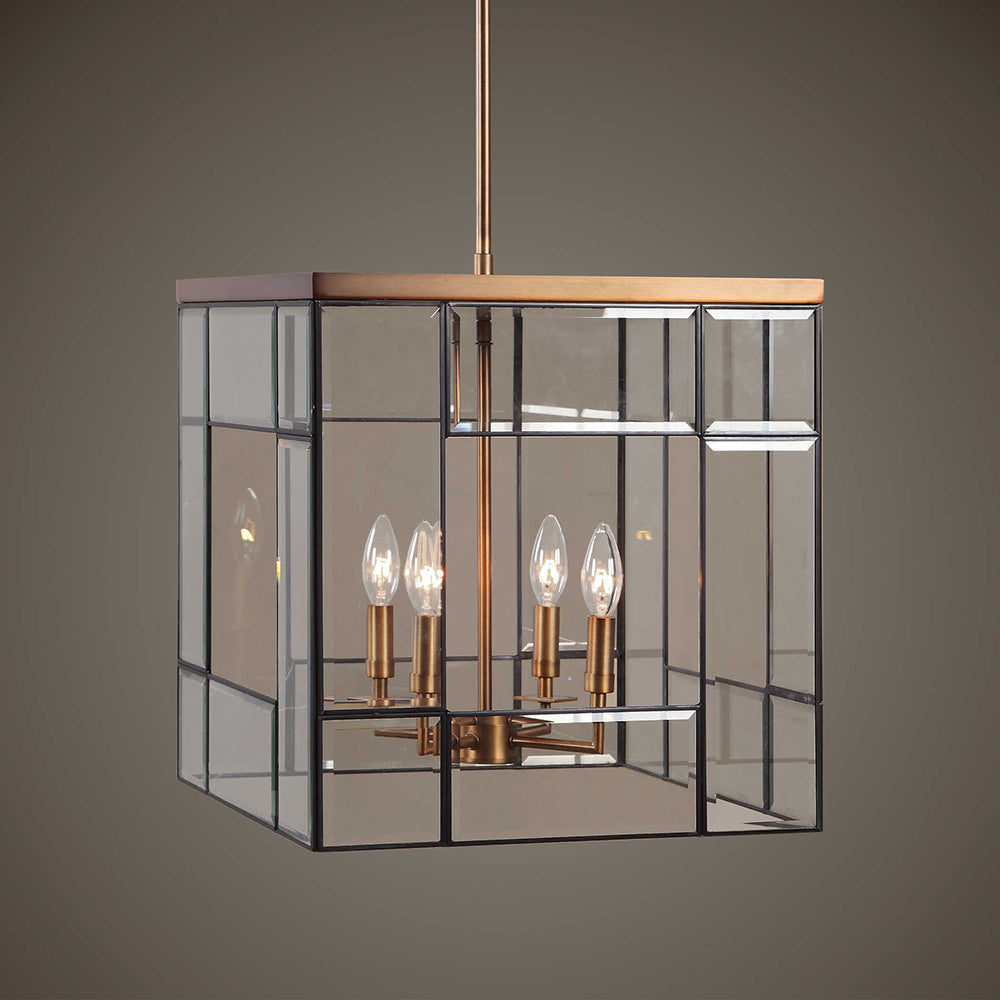 Romilly 4 Light Pendant Antique Brass - 22144