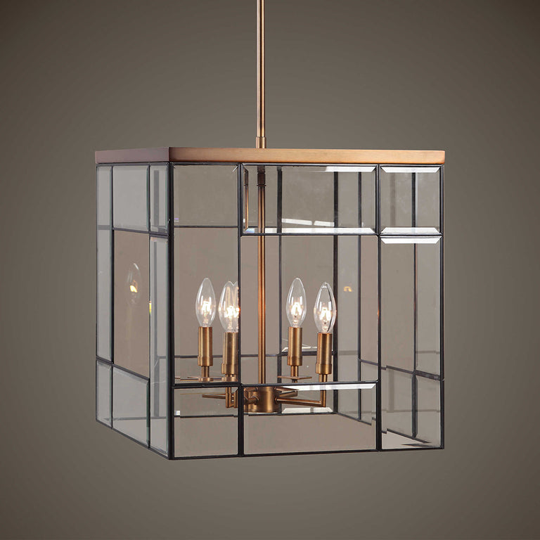 Romilly 4 Light Pendant Antique Brass - 22144