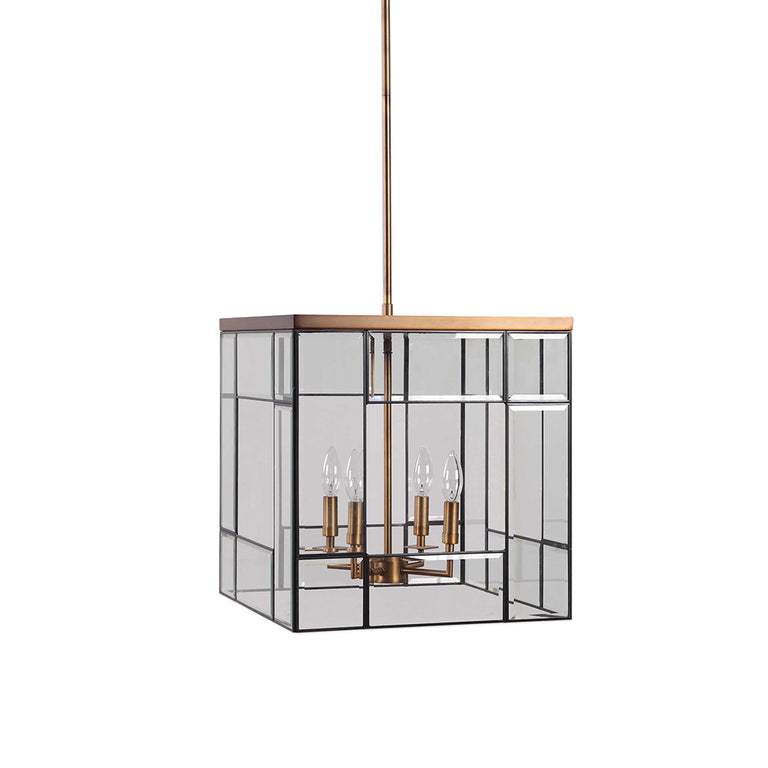 Romilly 4 Light Pendant Antique Brass - 22144