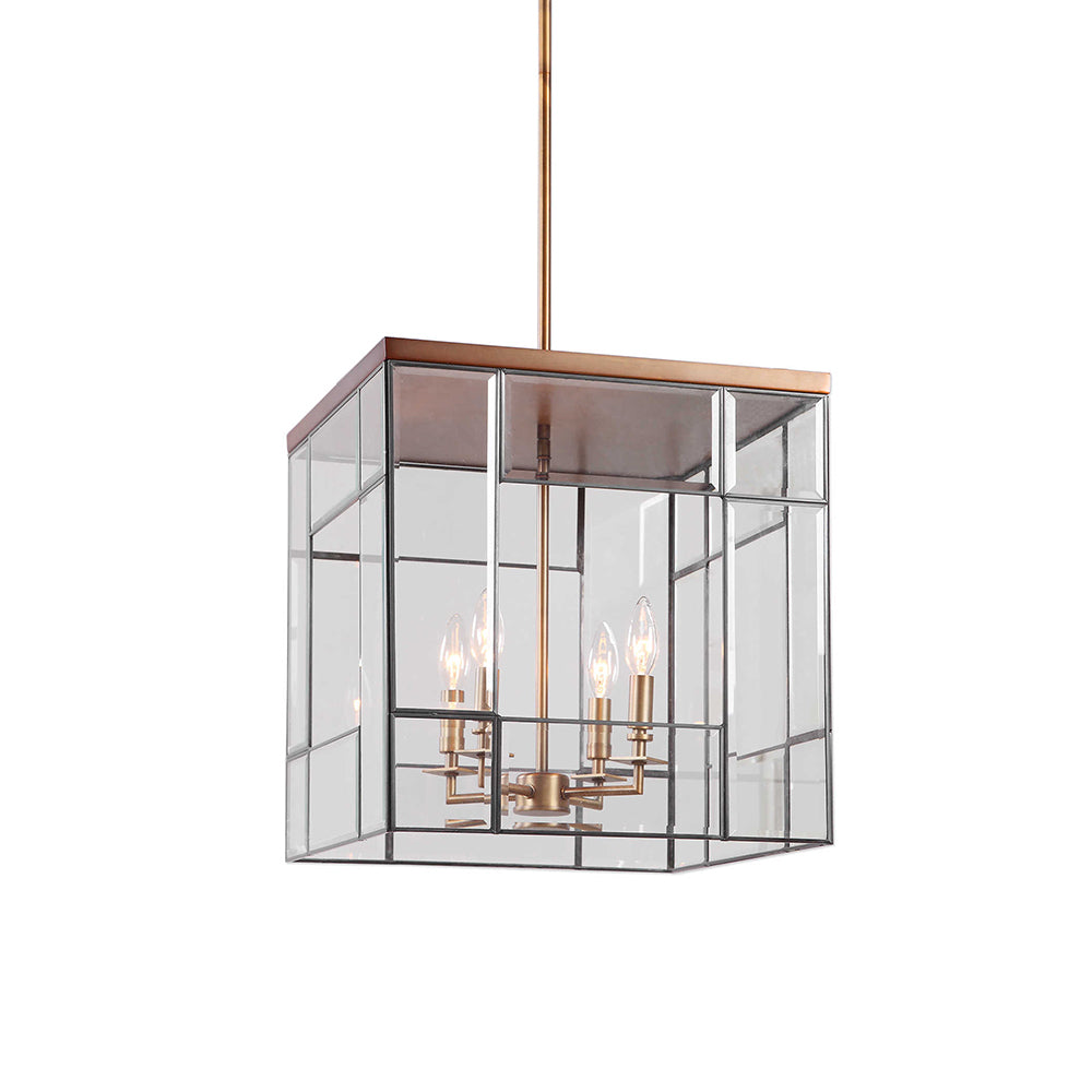Romilly 4 Light Pendant Antique Brass - 22144