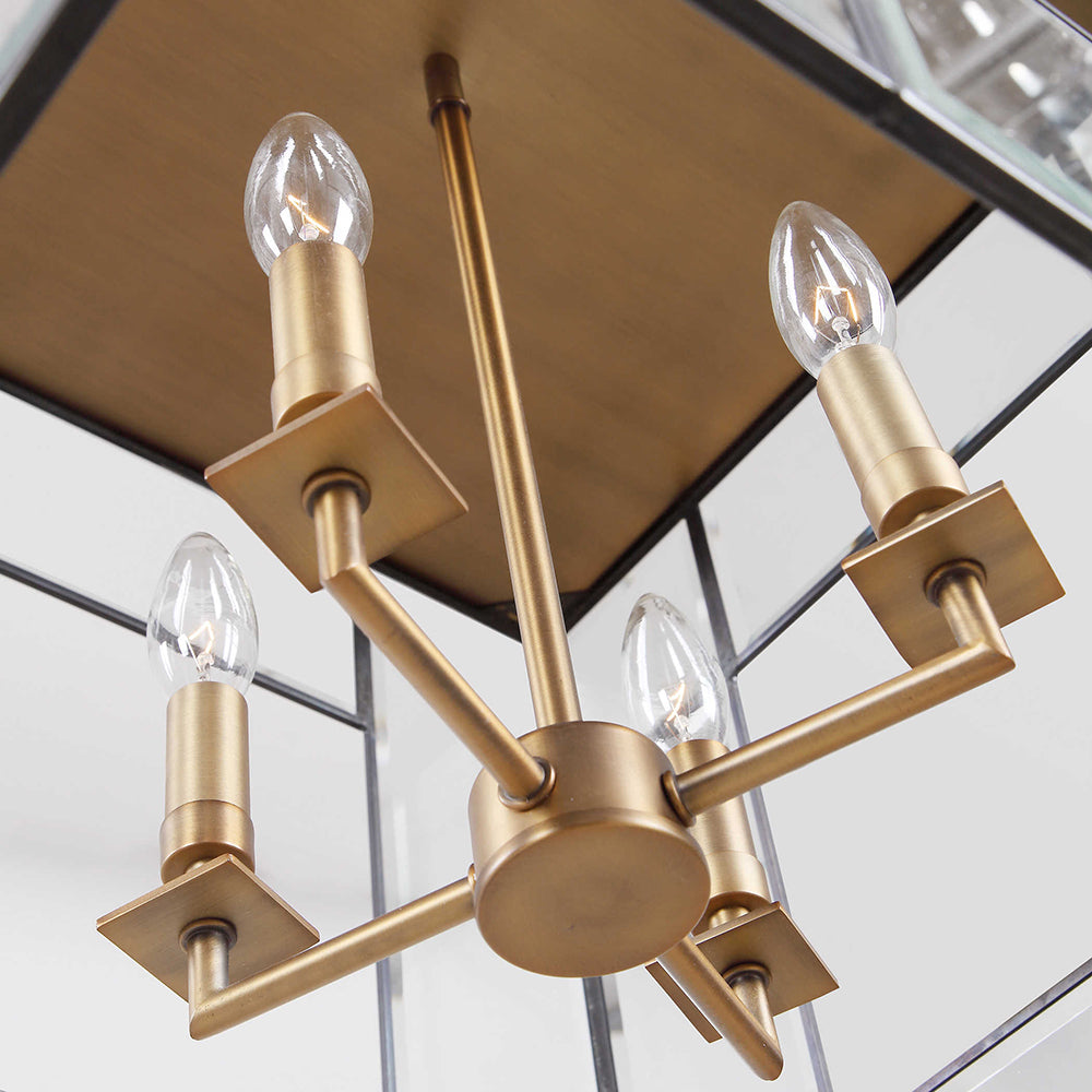 Romilly 4 Light Pendant Antique Brass - 22144