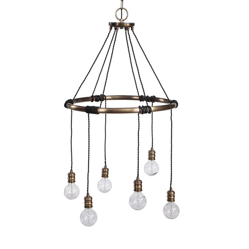 Milo 6 Light Chandelier Antique Brass - 22149
