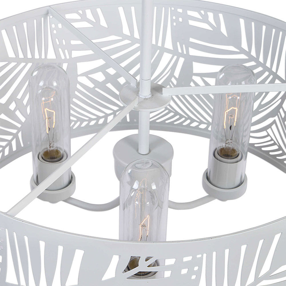 Palmier 3 Light Outdoor Pendant White - 22155