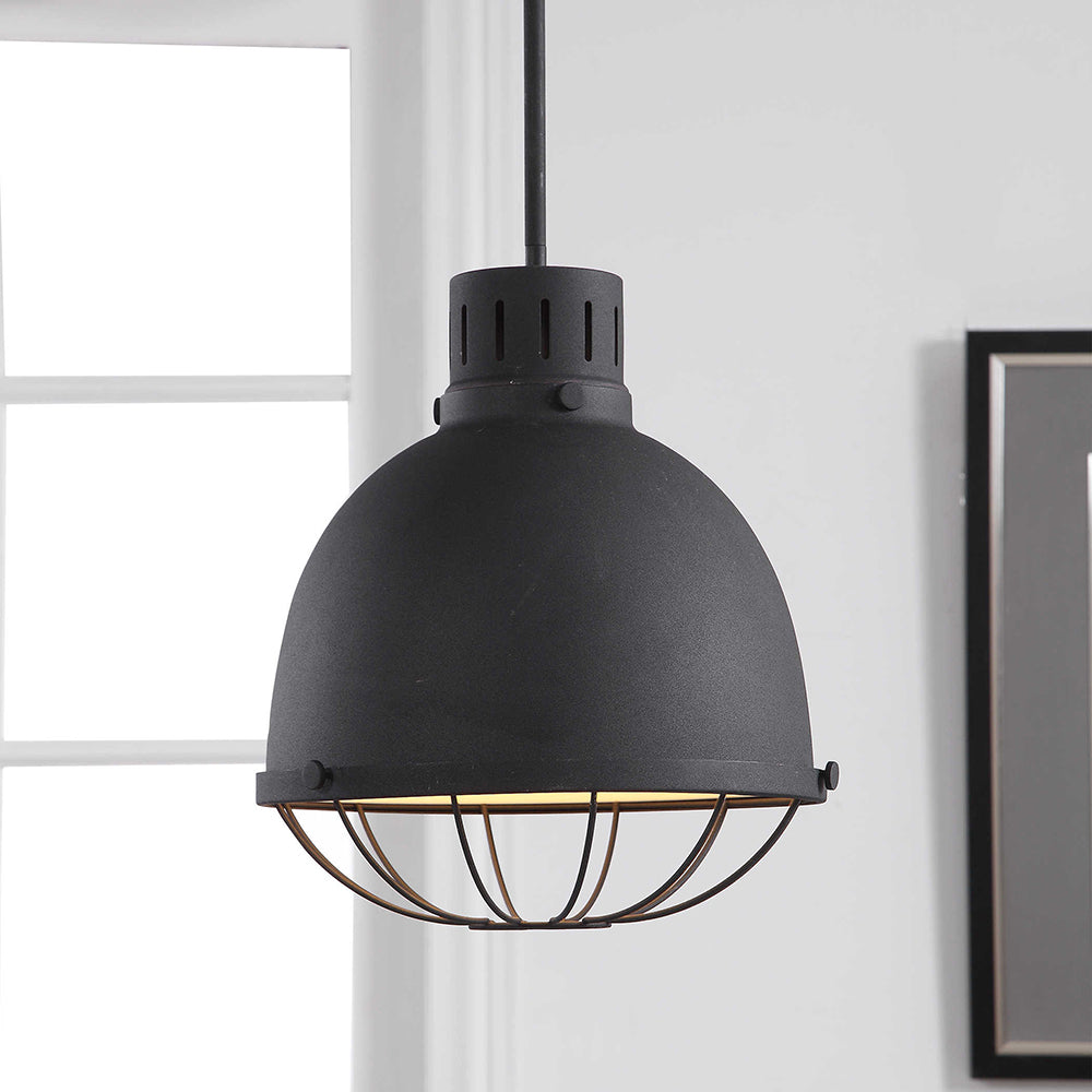 Dayton 1 Light Pendant Textured Black - 22163