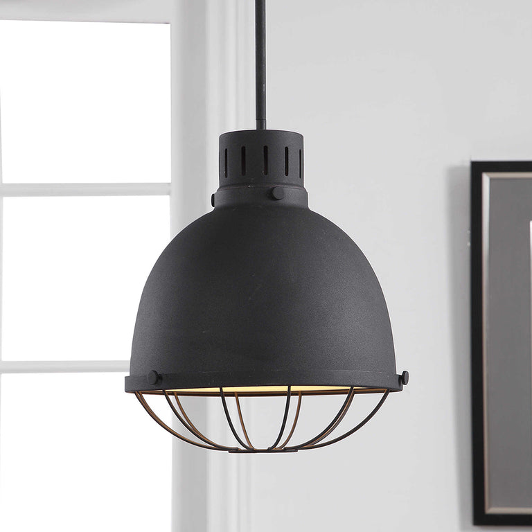 Dayton 1 Light Pendant Textured Black - 22163