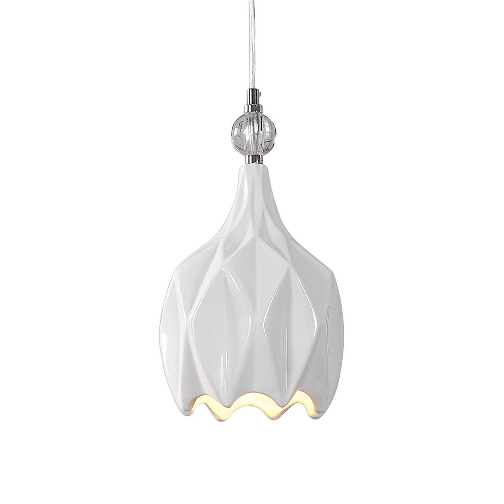 Maleny 1 Light Pendant Gloss White - 22165