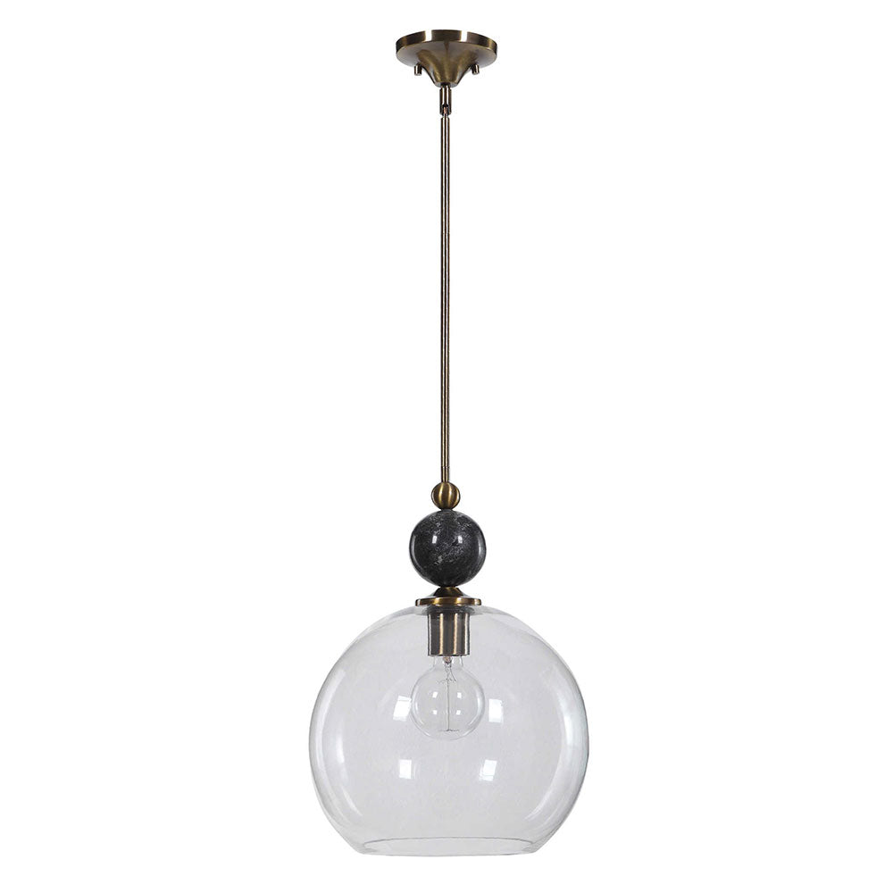 Medota 1 Light Pendant Aged Brass - 22176