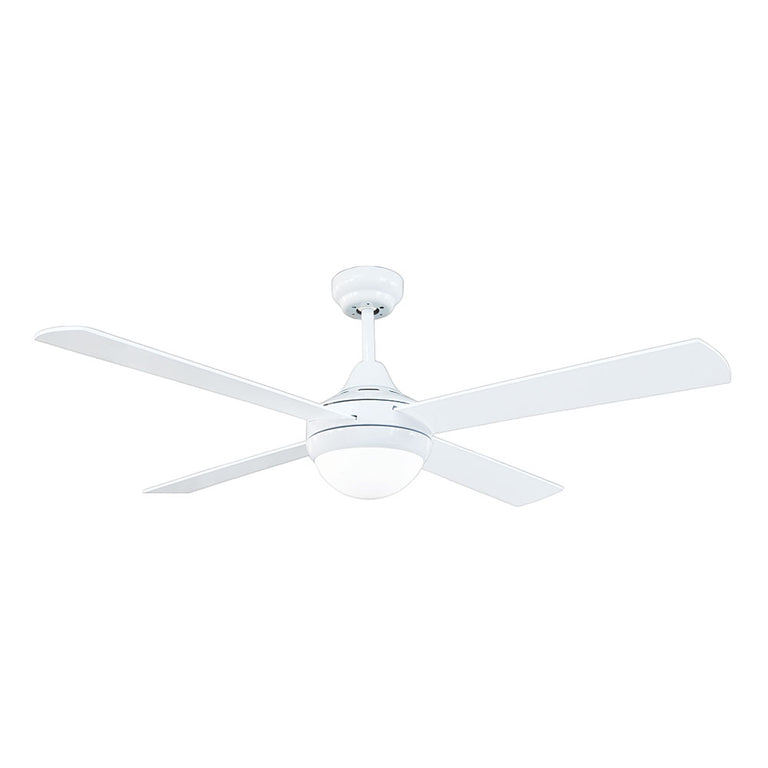 Tempo Plus 48" AC Ceiling Fan White With 2 x E27 Light - 22273/05