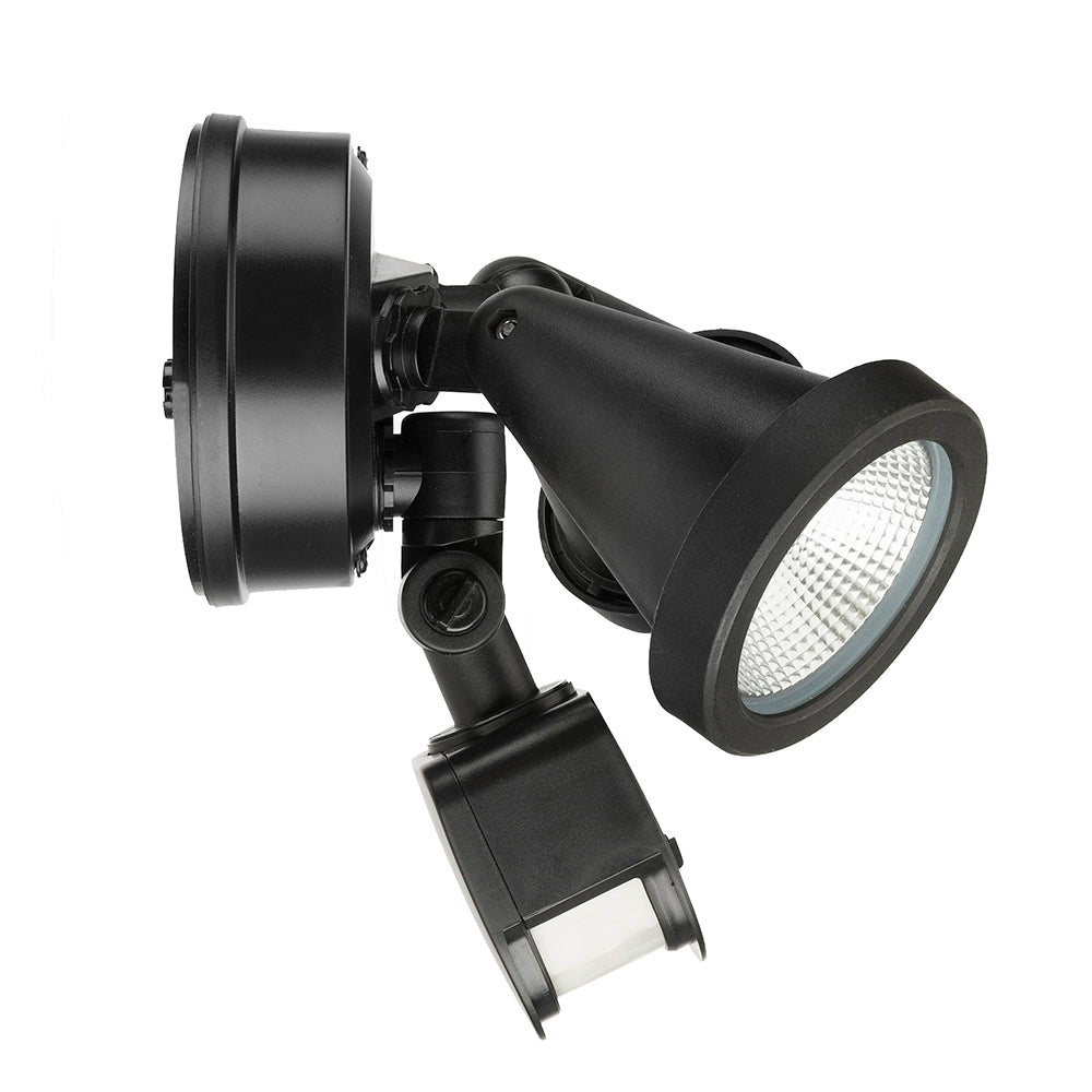 Stinger 20W LED Twin Spotlight With Sensor Black / Tri-Colour - 22289/06