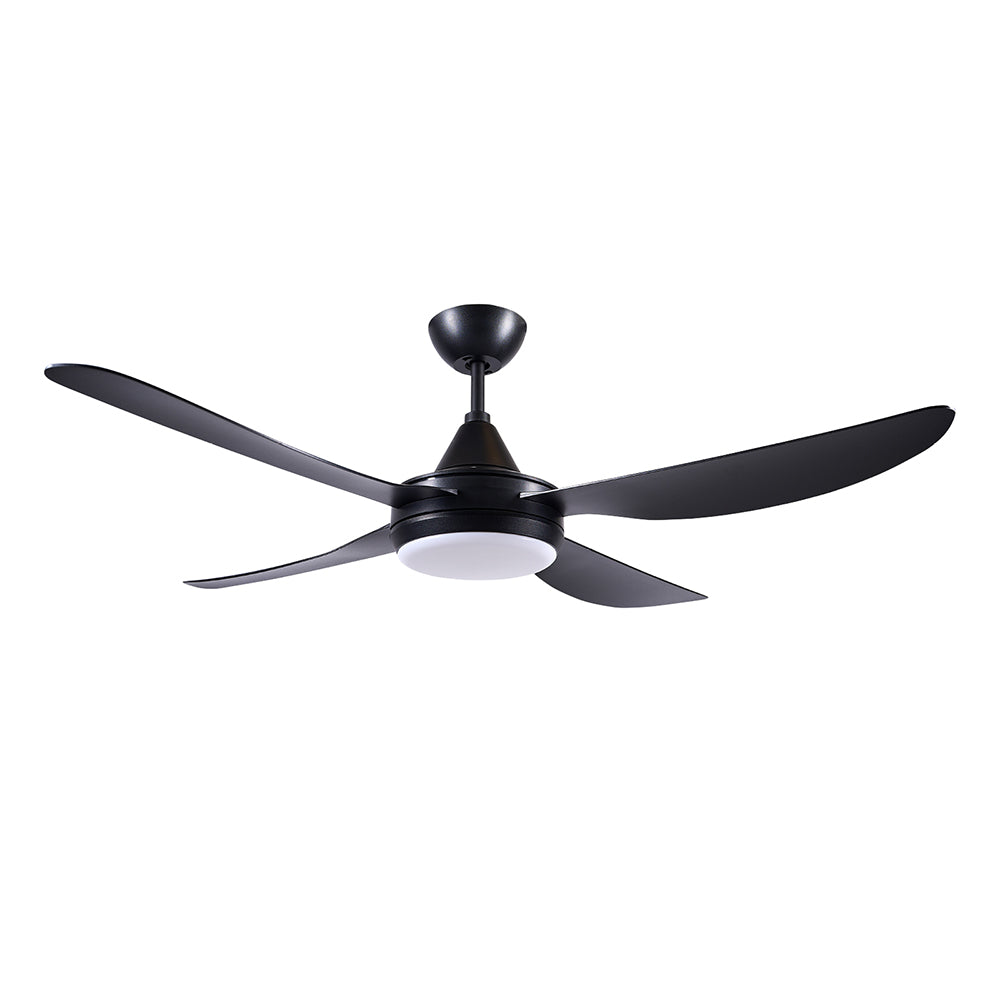 Vector III 52" AC Ceiling Fan With 18W Dimmable LED Light Black / Tri-Colour - 22293/06