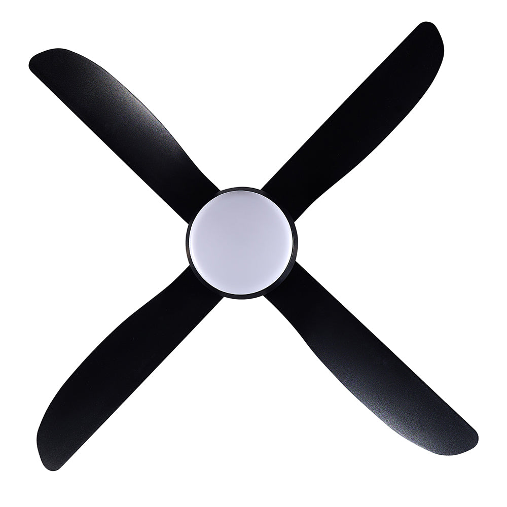Vector III 52" AC Ceiling Fan With 18W Dimmable LED Light Black / Tri-Colour - 22293/06