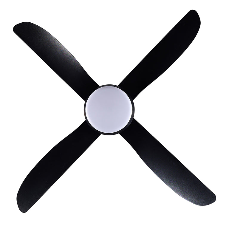 Vector III 52" AC Ceiling Fan With 18W Dimmable LED Light Black / Tri-Colour - 22293/06
