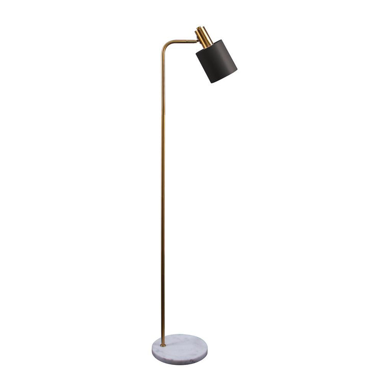 Marisol 1 Light Floor Lamp Black / Antique Brass - 22523