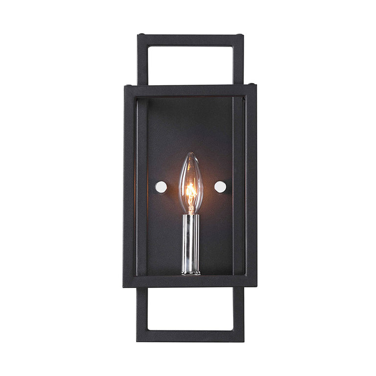 Quadrangle 1 Light Wall Sconce Sand Black - 22535