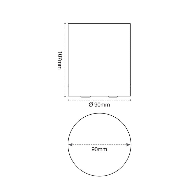 Anka 9W IP65 Surface Mounted LED Downlight Black / Tri-Colour - 22551/06