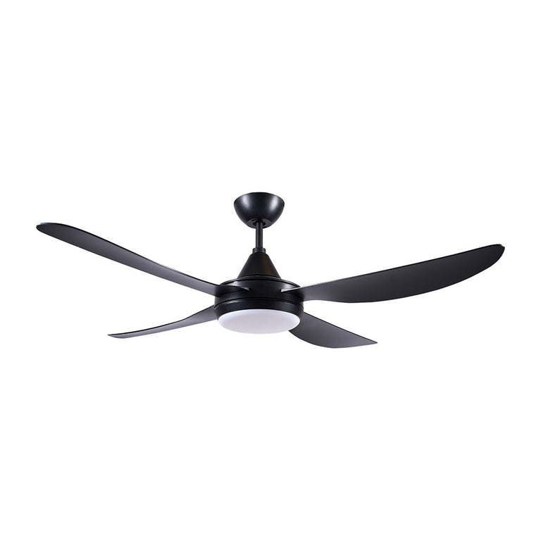 Vector 48" DC Ceiling Fan With 18W Dimmable LED Light Matt Black / Tri-Colour - 22693/06