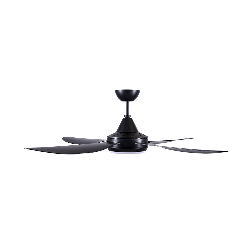 Vector 48" DC Ceiling Fan With 18W Dimmable LED Light Matt Black / Tri-Colour - 22693/06