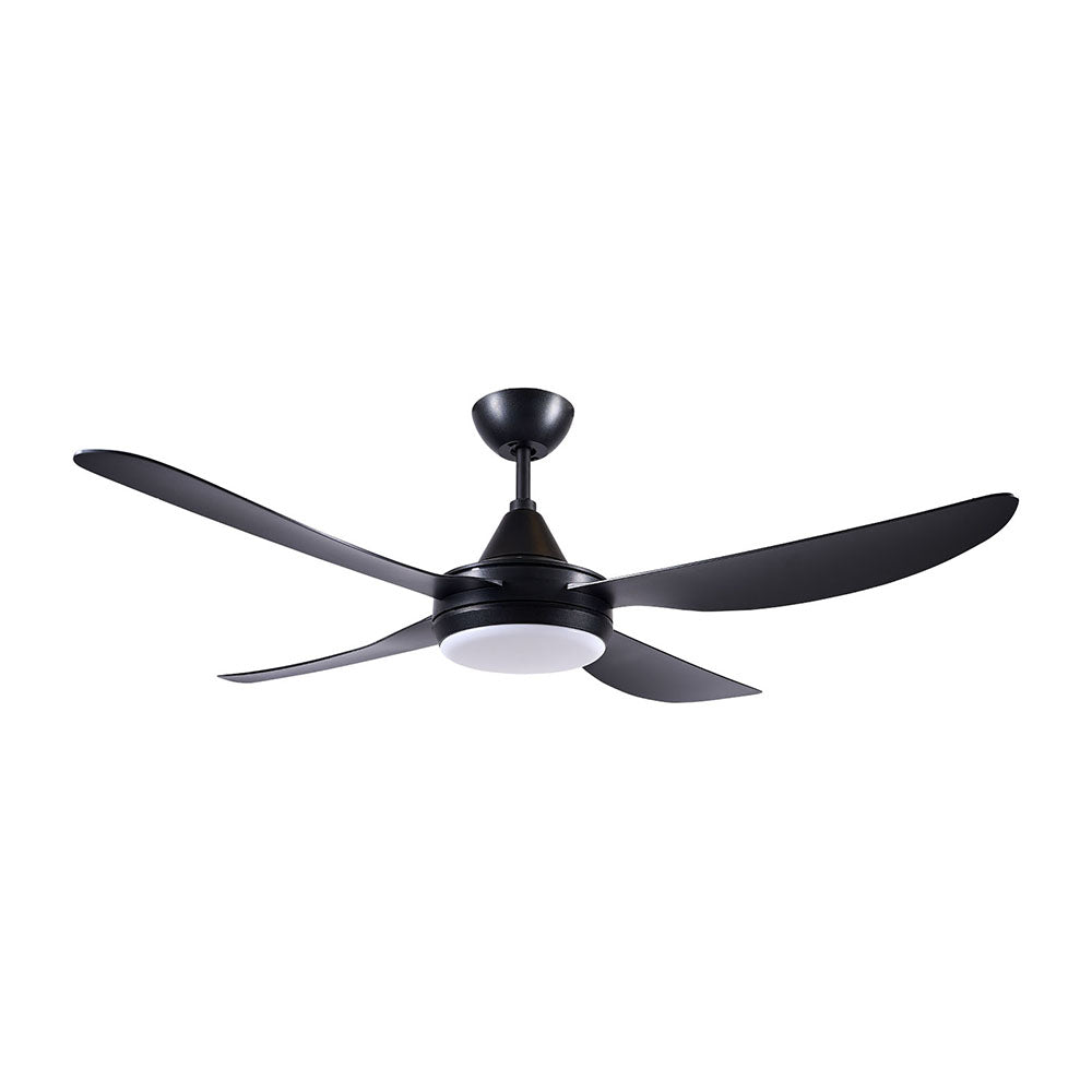 Vector 52" DC Ceiling Fan With 18W Dimmable LED Light Matt Black / Tri-Colour - 22695/06