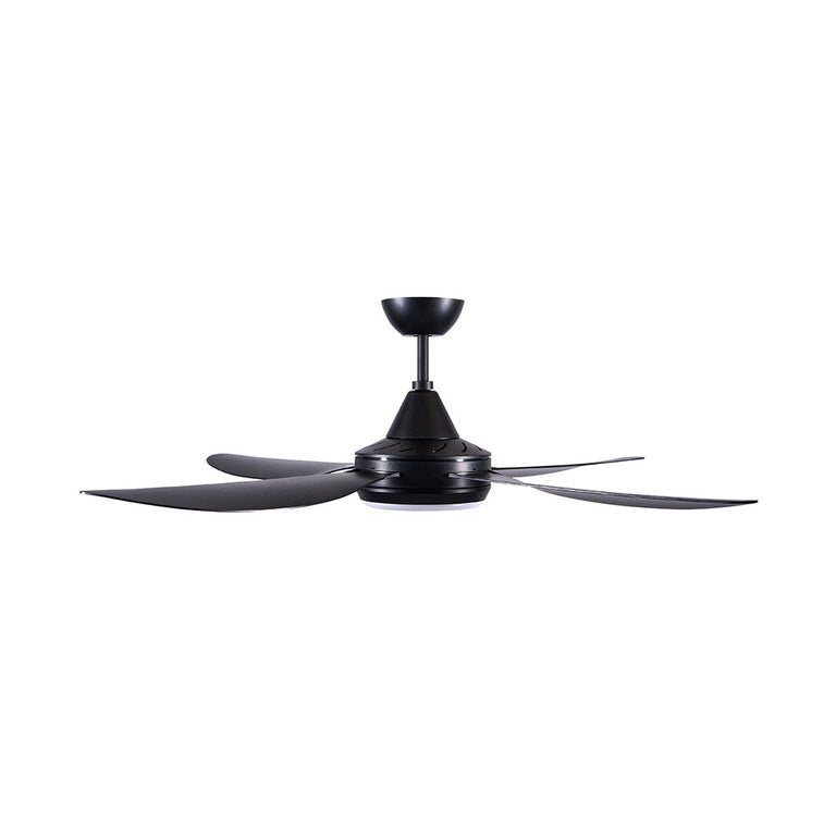 Vector 52" DC Ceiling Fan With 18W Dimmable LED Light Matt Black / Tri-Colour - 22695/06