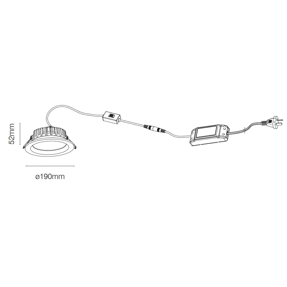 Ramsis Series II 18W LED Dimmable Downlight White / Tri-Colour - 22787/05