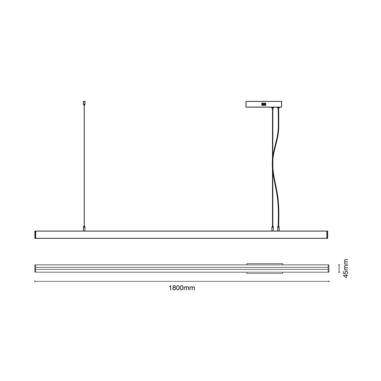 Seema 30W Dimmable LED Pendant Black / Tri-Colour - 22810/06