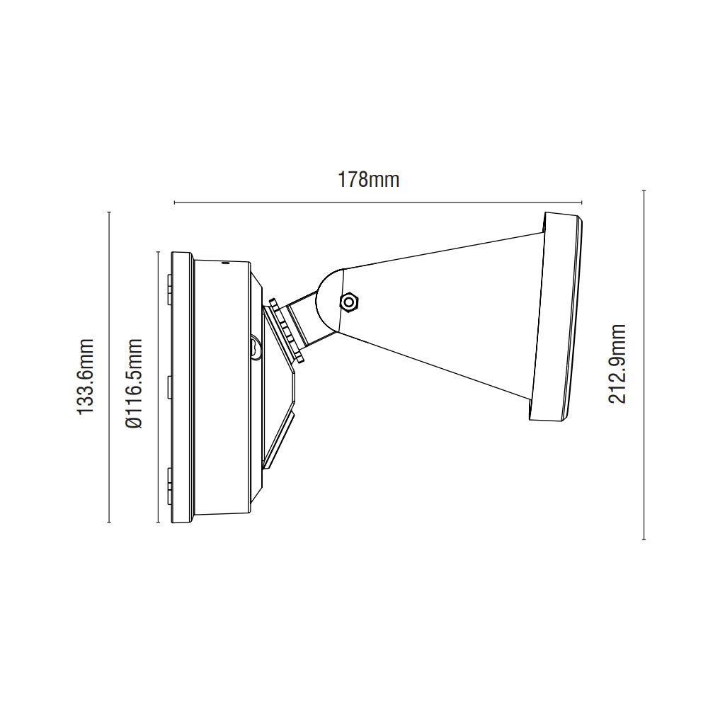 Stinger 10W LED Single Spotlight Black / Tri-Colour - 22822/06