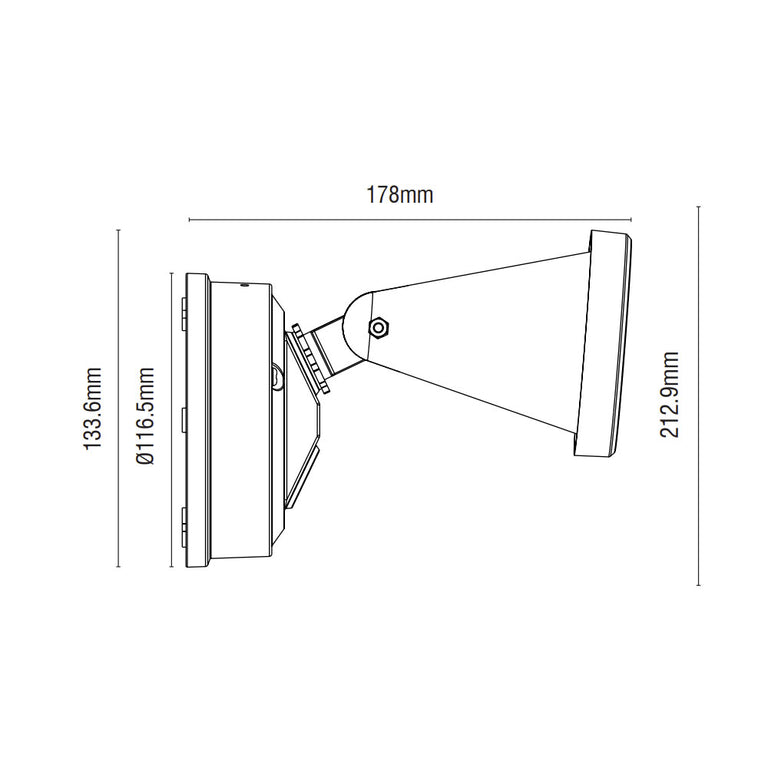 Stinger 10W LED Single Spotlight Black / Tri-Colour - 22822/06