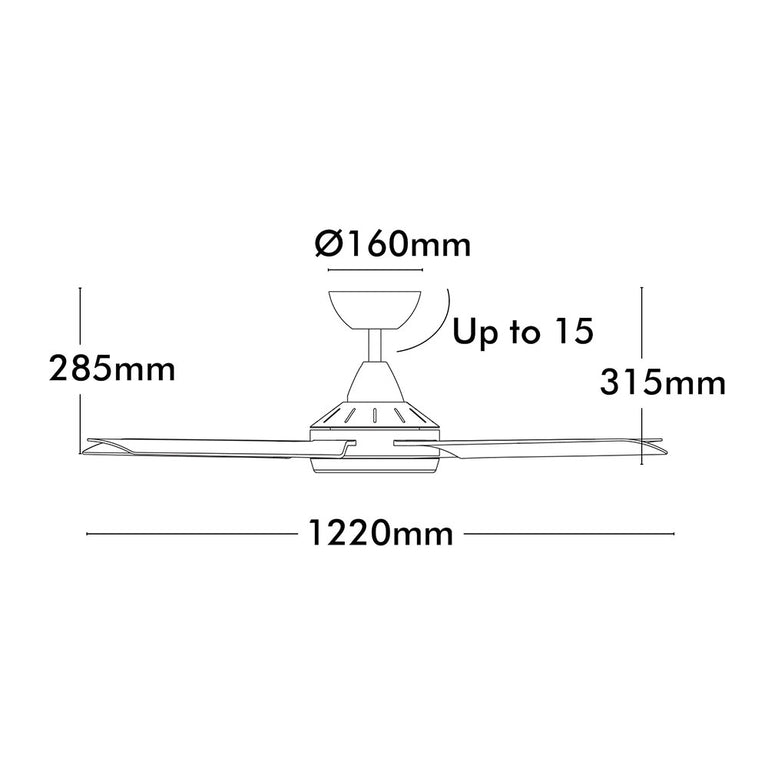 Cairns 48" AC Ceiling Fan Matt White - 22874/05