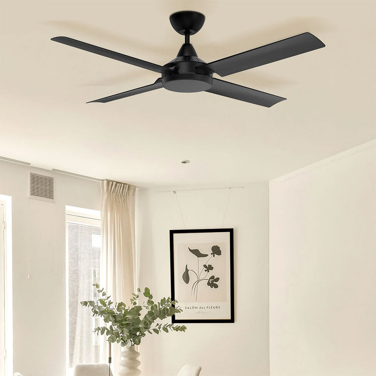 Cairns 52" AC Ceiling Fan Matt Black - 22876/06